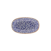 Edera Cobalt 11.5" x 7" x h:1.25" Oval Blue Vitrified Platter (1 each)