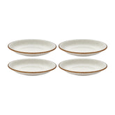 Dust dia.5" h:1" 5 oz. Round Beige Vitrified Deep Plate (Set of 4)