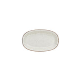 Dust 9.5" x 5.75" x h:1" Oval Beige Vitrified Platter (1 each)
