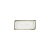 Ephyra 9.5" x 6" Rectangular Gray Vitrified Plate (Set of 4)