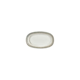 Ephyra 7.5" x 4.25" x h:1" Oval Gray Vitrified Platter (1 each)