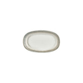 Ephyra 9.5" x 5.75" x h:1" Oval Gray Vitrified Platter (1 each)