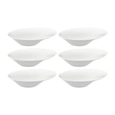 Gourmet 10.75" x 10.75" x h:0" 17 oz. Organic Warm White Vitrified Deep Plate (Set of 6)