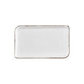 Grace 13.75" x 8.25" x h:0" Rectangular Brown Vitrified Platter (1 each)