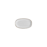 Grace 7.5" x 4.25" x h:1" Oval Brown Vitrified Platter (1 each)
