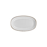 Grace 11.5" x 7" x h:1.25" Oval Brown Vitrified Platter (1 each)