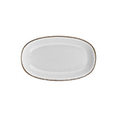 Grace 13.5" x 8" x h:1.5" Oval Brown Vitrified Platter (1 each)