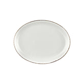 Grace 14.25" x 11" x h:1.25" Oval Brown Vitrified Platter (1 each)