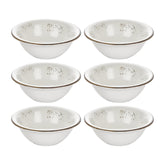 Harmony Elegance dia.7.75" h:2.75" 30 oz. Round Brown Vitrified Bowl (Set of 6)