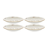 Harmony Elegance dia.8.25" h:0" 17 oz. Round Brown Vitrified Deep Plate (Set of 4)