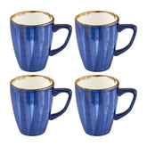 Enigma dia.3.25" h:0" 10 oz. Round Blue Vitrified Mug (Set of 4)