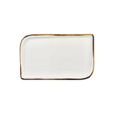 Gleam 13.75" x 6.25" x h:0" Rectangular Brown Vitrified Platter (1 each)