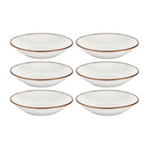 Gleam dia.11" h:0" 57 oz. Round Brown Vitrified Deep Plate (Set of 6)