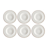Gleam dia.11" h:2.25" 16 oz. Round Brown Vitrified Deep Plate (Set of 6)