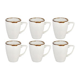 Gleam dia.3.25" h:0" 10 oz. Round Brown Vitrified Mug (Set of 6)