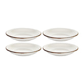 Gleam dia.8.25" h:0" 17 oz. Round Brown Vitrified Deep Plate (Set of 4)