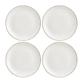Gleam dia.8.25" Round Brown Vitrified Plate (Set of 4)