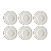 Gleam dia.10.75" h:2.5" 17 oz. Round Brown Vitrified Deep Plate (Set of 6)