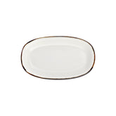 Gleam 13.5" x 8" x h:1.5" Oval Brown Vitrified Platter (1 each)