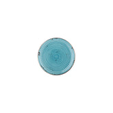 Infinity dia.6.75" Round Turquoise Vitrified Plate (Set of 4)