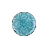 Infinity dia.10.75" Round Turquoise Vitrified Plate (Set of 4)