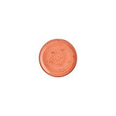 Laterite dia.6.75" Round Orange Vitrified Plate (Set of 4)