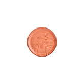 Laterite dia.7.5" Round Orange Vitrified Plate (Set of 4)