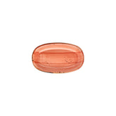 Laterite 9.5" x 5.75" x h:1" Oval Orange Vitrified Platter (1 each)