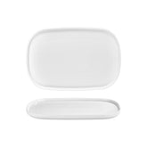 Helix White 13.5" x 9" x h:0.75" Oval Warm White Vitrified Platter (1 each)