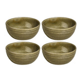 Helix Bamboo dia.2.75" h:1.25" 2 oz. Round Green Vitrified Bowl (Set of 4)