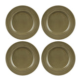 Helix Bamboo dia.7" Round Green Vitrified Plate (Set of 4)