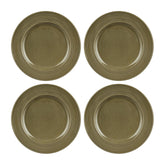 Helix Bamboo dia.8.25" Round Green Vitrified Plate (Set of 4)