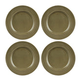 Helix Bamboo dia.10.75" Round Green Vitrified Plate (Set of 4)