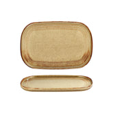 Helix Dune 13.5" x 9" x h:0.75" Oval Orange Vitrified Platter (1 each)