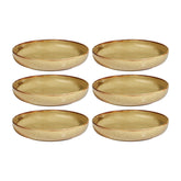 Helix Dune dia.7.5" h:1.5" 24 oz. Round Orange Vitrified Deep Plate (Set of 6)