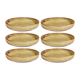 Helix Dune dia.9" h:2" 42 oz. Round Orange Vitrified Deep Plate (Set of 6)