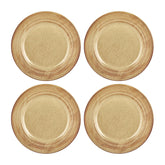 Helix Dune dia.7" Round Orange Vitrified Plate (Set of 4)