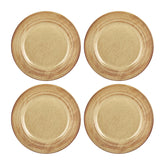Helix Dune dia.8.25" Round Orange Vitrified Plate (Set of 4)