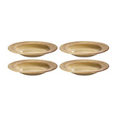 Helix Dune dia.9" h:0" 10 oz. Round Orange Vitrified Deep Plate (Set of 4)