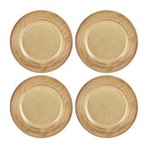 Helix Dune dia.9.5" Round Orange Vitrified Plate (Set of 4)