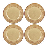 Helix Dune dia.10.75" Round Orange Vitrified Plate (Set of 4)