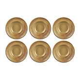 Helix Dune dia.10.75" h:2.5" 17 oz. Round Orange Vitrified Deep Plate (Set of 6)