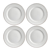 Helix Gleam dia.8.25" Round Brown Vitrified Plate (Set of 4)