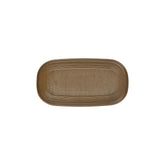 Helix Kaldi 11.75" x 6.25" x h:0" Oval Brown Vitrified Platter (1 each)