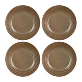 Helix Kaldi dia.9.5" Round Brown Vitrified Plate (Set of 4)