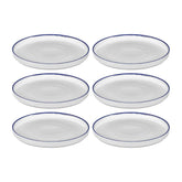 Helix Navy Blue dia.6.25" Round Blue Vitrified Plate (Set of 6)