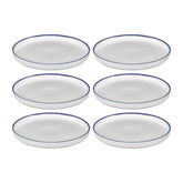 Helix Navy Blue dia.10.75" Round Blue Vitrified Plate (Set of 6)