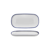 Helix Navy Blue 11.75" x 6.25" x h:0.75" Oval Blue Vitrified Platter (1 each)