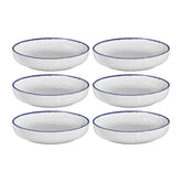 Helix Navy Blue dia.7.5" h:1.5" 24 oz. Round Blue Vitrified Deep Plate (Set of 6)