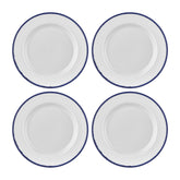 Helix Navy Blue dia.8.25" Round Blue Vitrified Plate (Set of 4)